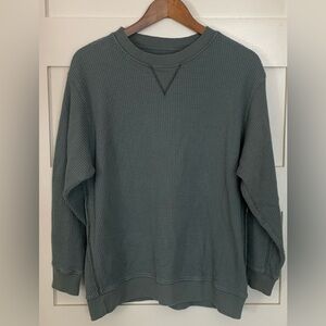 Aerie Women’s Waffle Knit Shirt in Green